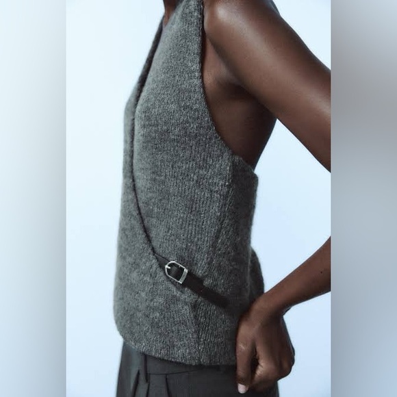 ZARA | Wool blend Halter Neck top - Picture 3 of 12
